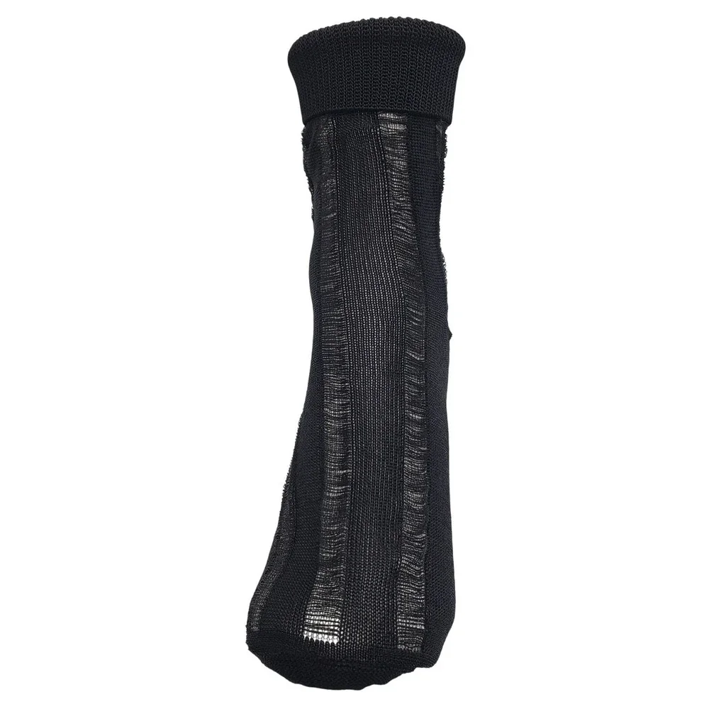 Black Lightweight Ankle Socks Medium Cuffed Caviar B.Ella Viscose NWT Cristabell
